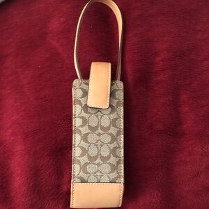 Coach Tan and Brown Phone Case